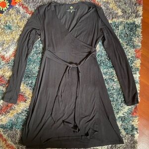 Versatile Black Wrap Dress